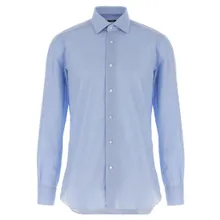 Barba - Honeycomb Cotton Shirt - Größe 41 - blau Barba - Honeycomb Cotton Shirt - Größe 41 - blau
