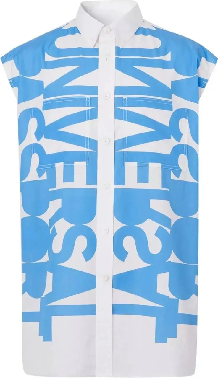 Burberry - Burberry Cotton Printed Shirt - Größe M - weiß Burberry - Burberry Cotton Printed Shirt - Größe M - weiß