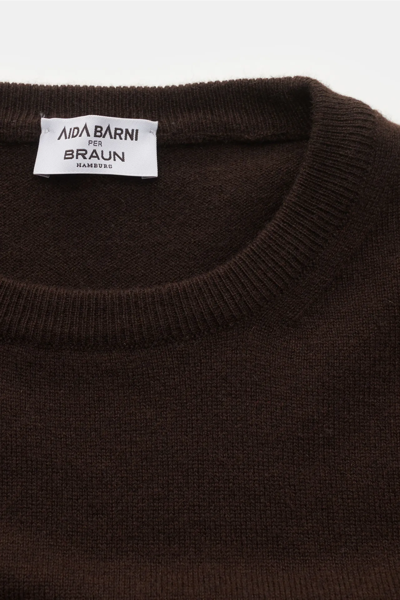 Aida Barni - Herren - Cashmere Rundhalspullover dunkelbraun – Bild 2