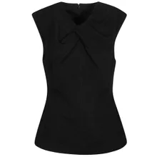 Jil Sander - Sleeveless Black Top With Draped Collar - Größe 34 - schwarz Jil Sander - Sleeveless Black Top With Draped Collar - Größe 34 - schwarz