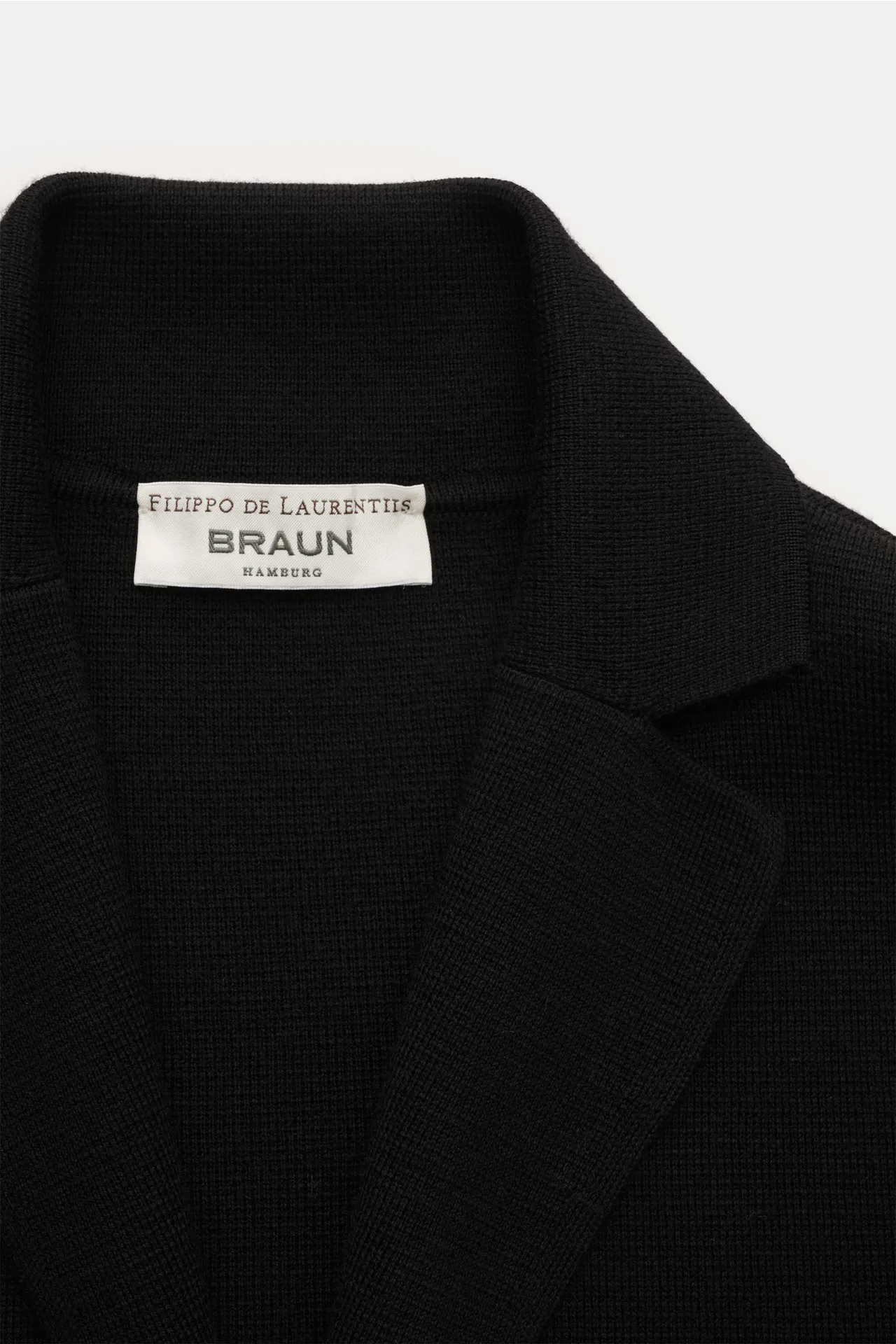 Filippo de Laurentiis - Herren - Merino Cardigan schwarz – Bild 2