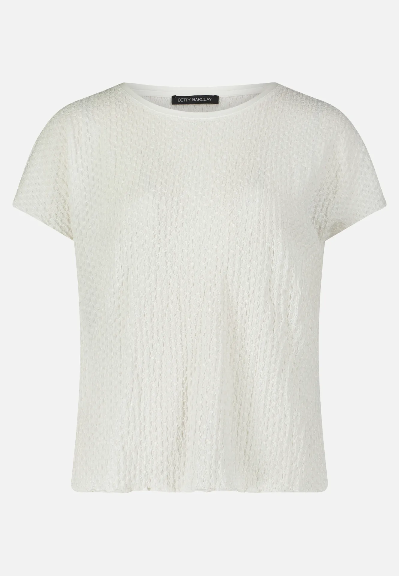 Strukturshirt mit U-Boot-Ausschnitt – Bild 3