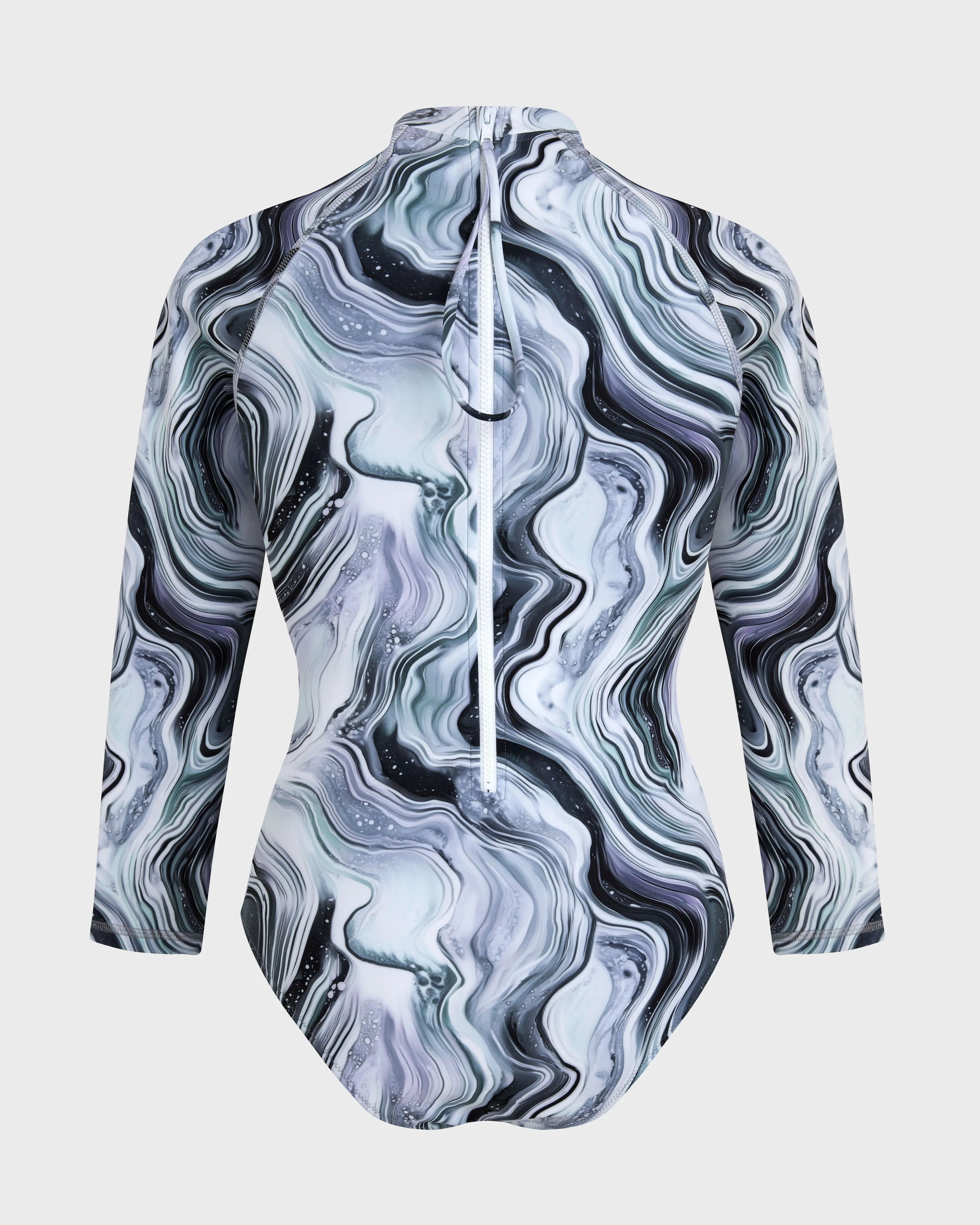 Vilebrequin - Einteiliger Marble Rashguard Mit Uv-schutz Für Damen - Rashguard - Lexane - Weiss - Größe XS – Bild 2