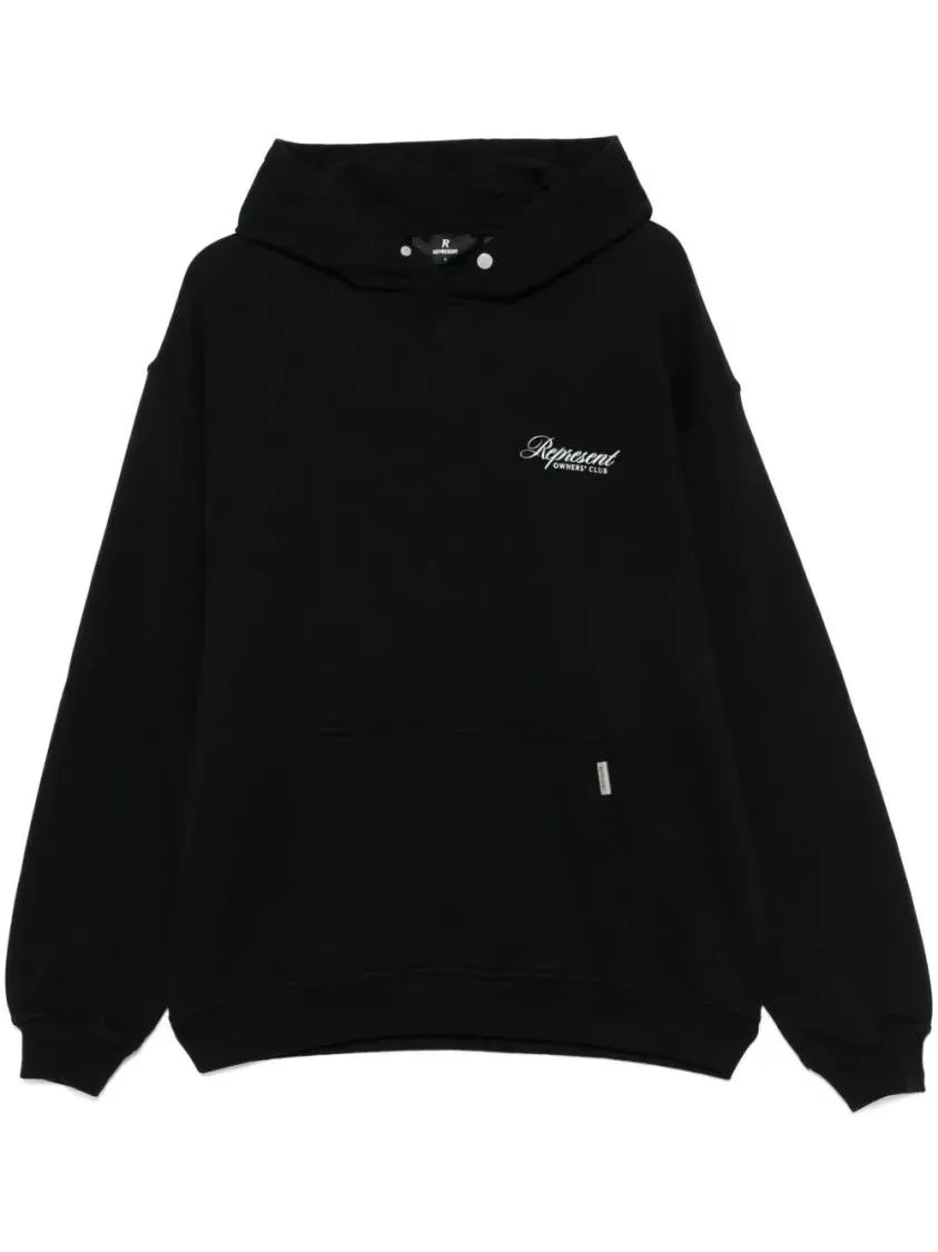 Represent - Logo-Embellished Hoodie With Press-Stud Fastening - Größe XL - schwarz Represent - Logo-Embellished Hoodie With Press-Stud Fastening - Größe XL - schwarz