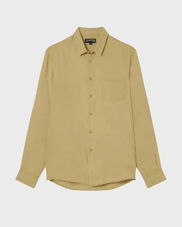 Vilebrequin - Natural Colors Leinenhemd Für Herren - Hemd - Caroubis - Marone - Größe XXL Vilebrequin - Natural Colors Leinenhemd Für Herren - Hemd - Caroubis - Marone - Größe XXL