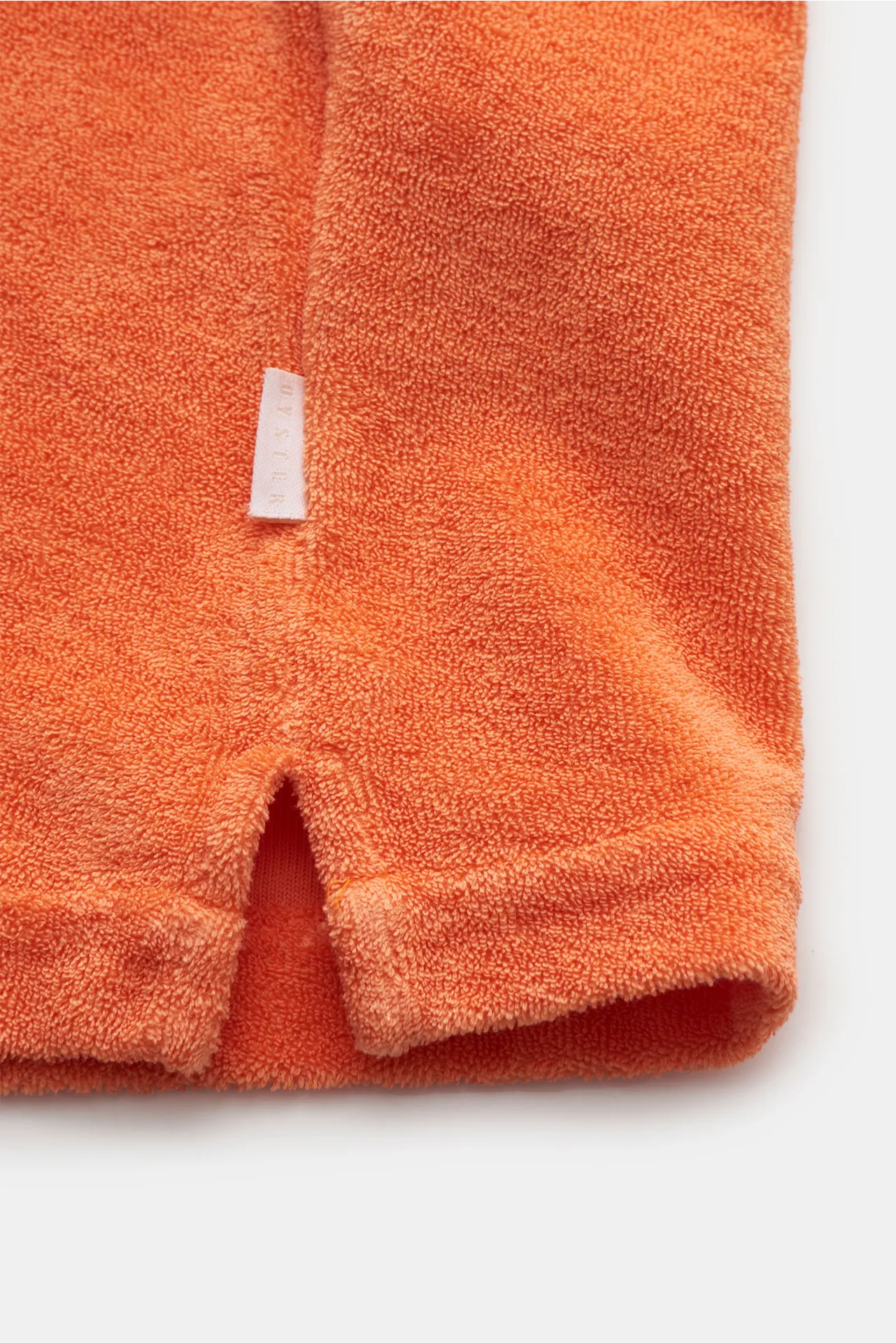 04651/ A trip in a bag - Herren - Frottee-Kurzarmhemd 'Terry Shirt' Kubanischer Kragen orange – Bild 4