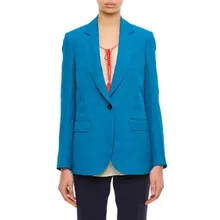 Alberto Biani - Tailored Blue Jacket With Notched Lapel - Größe 42 - blau Alberto Biani - Tailored Blue Jacket With Notched Lapel - Größe 42 - blau