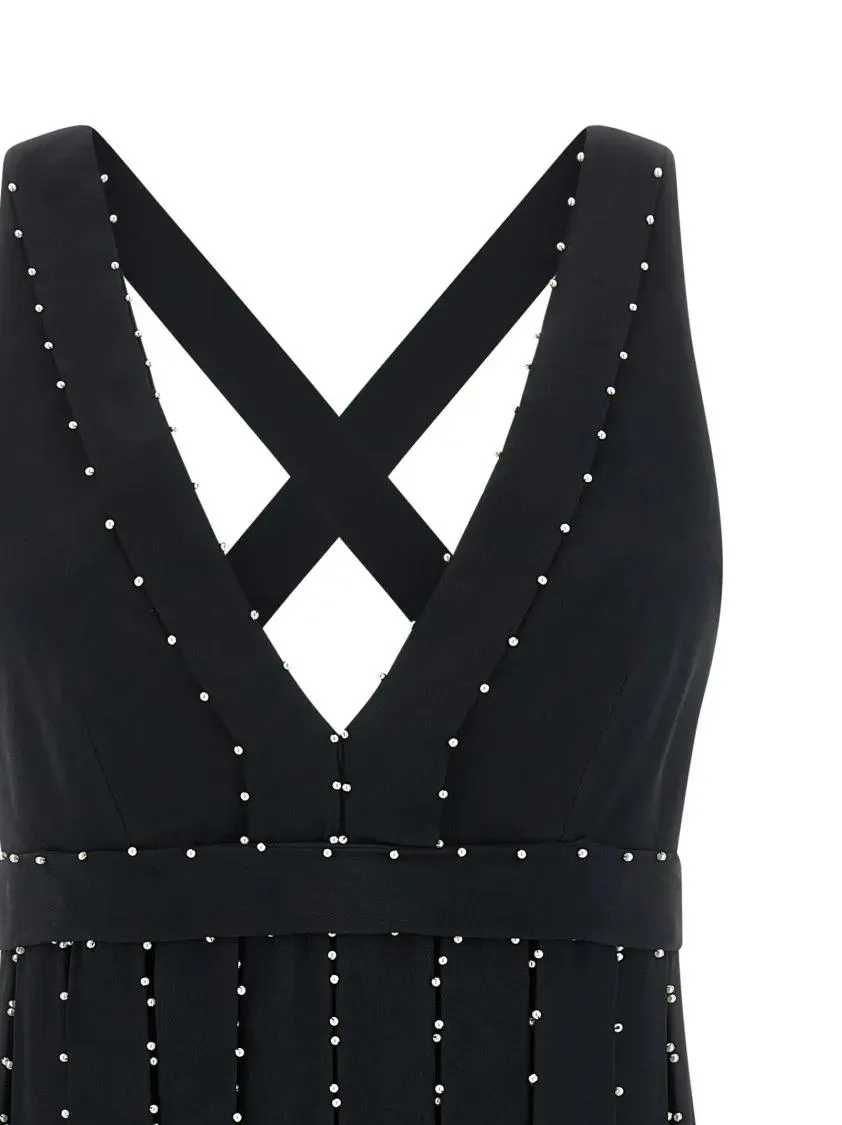 GIOVANNI BEDIN - Silk Blend Mini Dress With Pearl - Größe 40 - schwarz – Bild 3