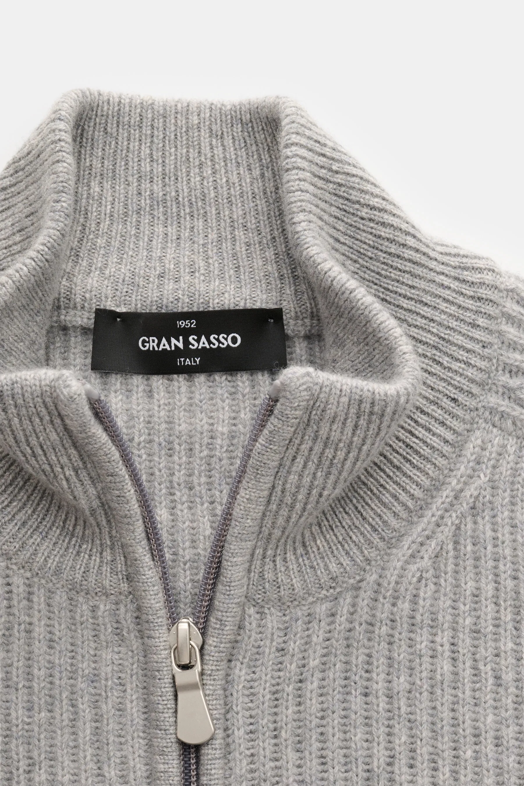 Gran Sasso - Herren - Cashmere Strickjacke grau meliert – Bild 2