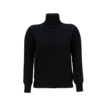 Drumohr - Wool Knit Turtleneck Sweater With Ribbed Collar - Größe L - schwarz Drumohr - Wool Knit Turtleneck Sweater With Ribbed Collar - Größe L - schwarz