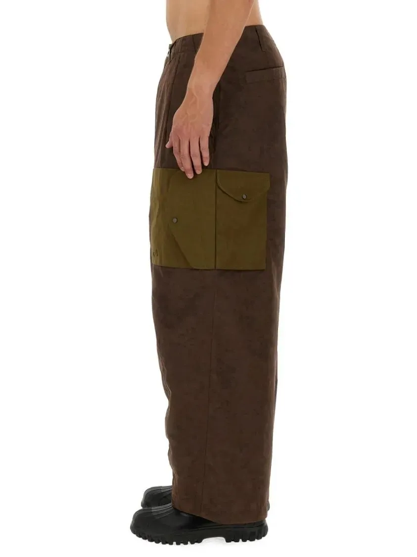 Ten C - Textured Brown Cargo Pants - Größe S - grün – Bild 2