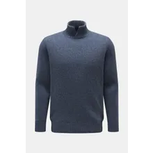 Maurizio Baldassari - Herren - Cashmere Pullover %27Open Turtle Neck%27 rauchblau meliert Maurizio Baldassari - Herren - Cashmere Pullover %27Open Turtle Neck%27 rauchblau meliert