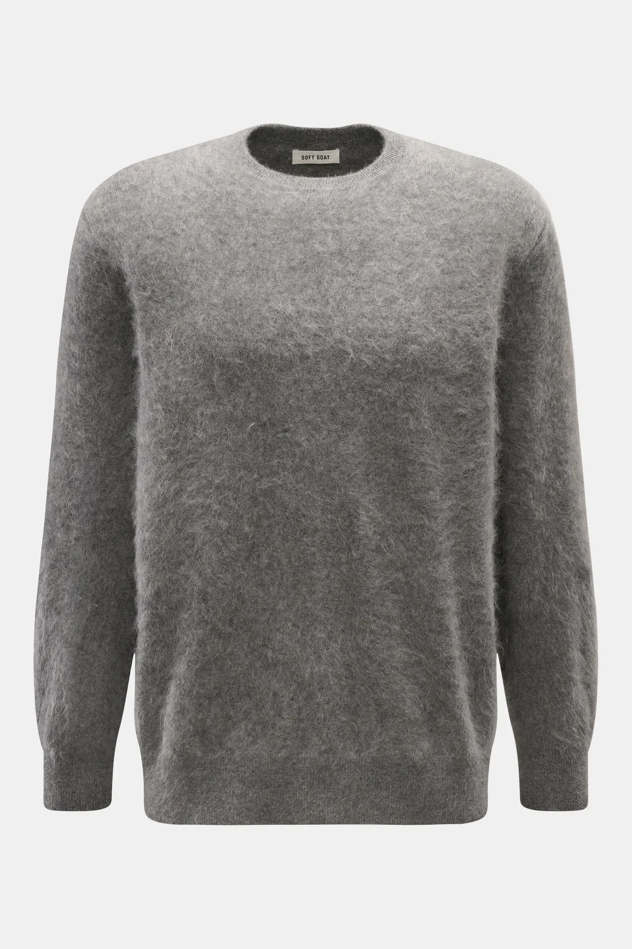 Soft Goat - Herren - Cashmere Rundhalspullover grau meliert Soft Goat - Herren - Cashmere Rundhalspullover grau meliert