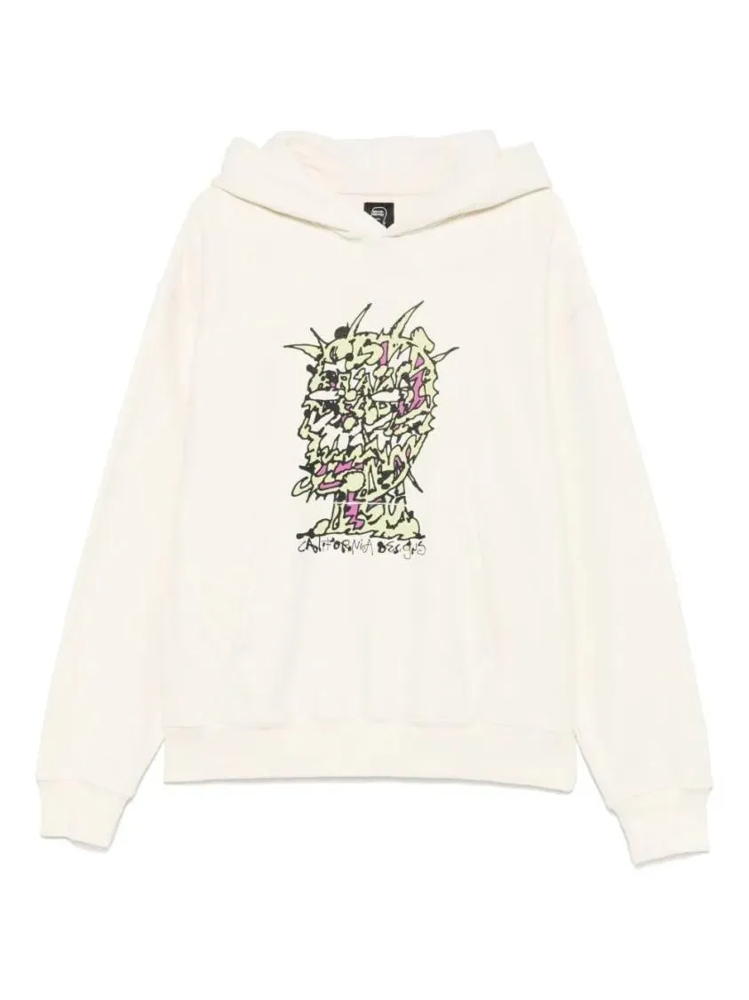 BRAIN DEAD - Scrambled Head Hoodie - Größe L - beige BRAIN DEAD - Scrambled Head Hoodie - Größe L - beige