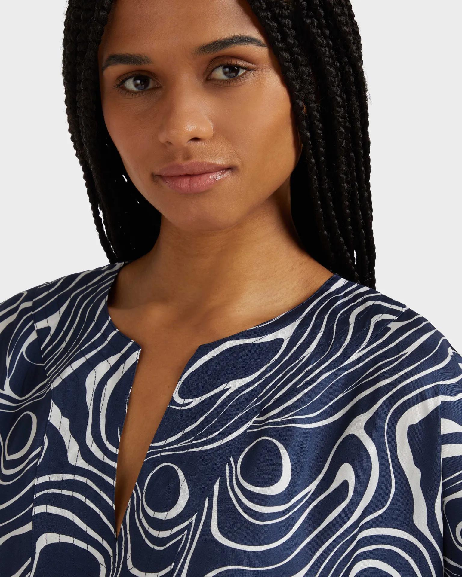 Vilebrequin - Waves Seidenhose Mit Weitem Bein Für Damen - Hose - Line - Blau - Größe L – Bild 6