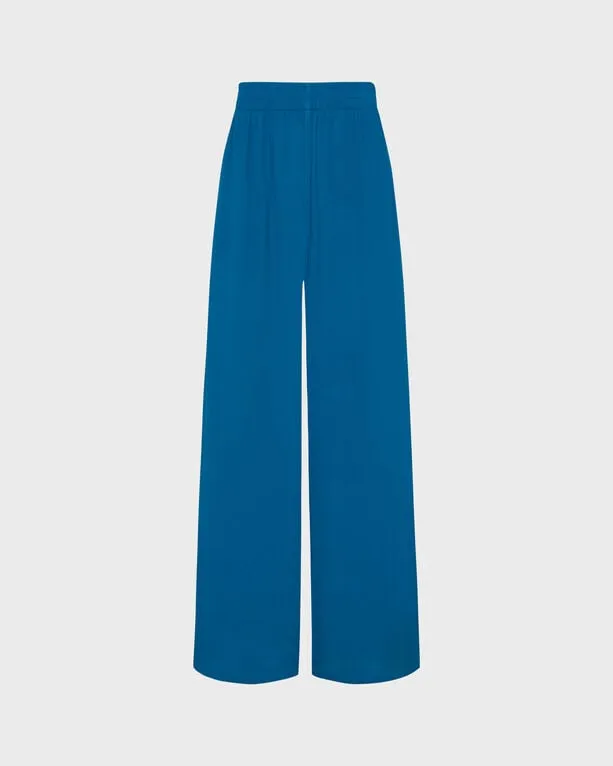 Vilebrequin - Hose Aus Viskose Mit Weitem Bein Für Damen - Hose - Line - Blau - Größe S Vilebrequin - Hose Aus Viskose Mit Weitem Bein Für Damen - Hose - Line - Blau - Größe S