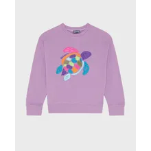 Vilebrequin - Multico Big Turtle Pullover Mit Rundhalsausschnitt Aus Bio-baumwolle Für Mädchen - Sweatshirt - Galapa - Violett - Größe 6 Vilebrequin - Multico Big Turtle Pullover Mit Rundhalsausschnitt Aus Bio-baumwolle Für Mädchen - Sweatshirt - Galapa - Violett - Größe 6