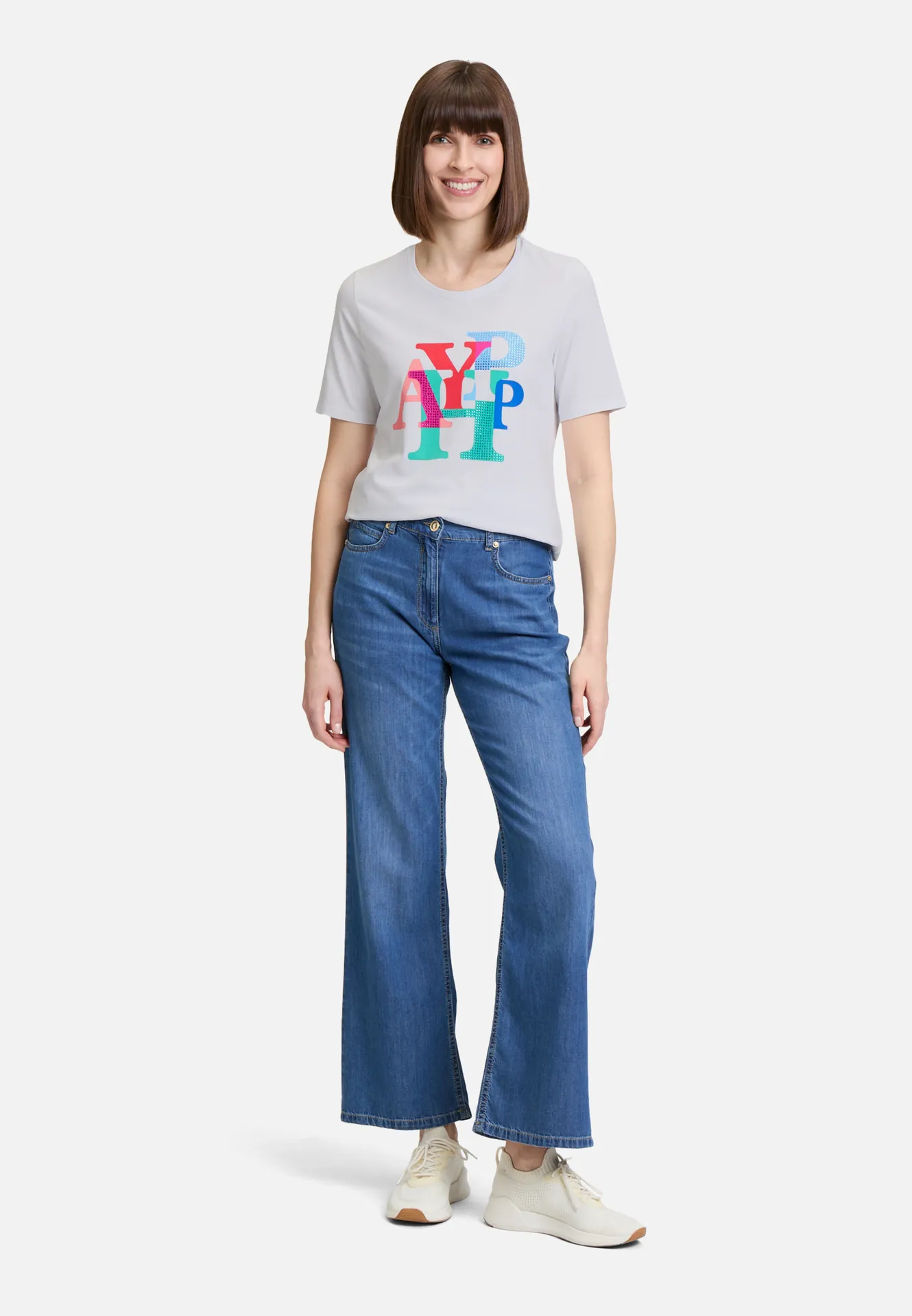 Basic Shirt mit Aufdruck – Bild 2