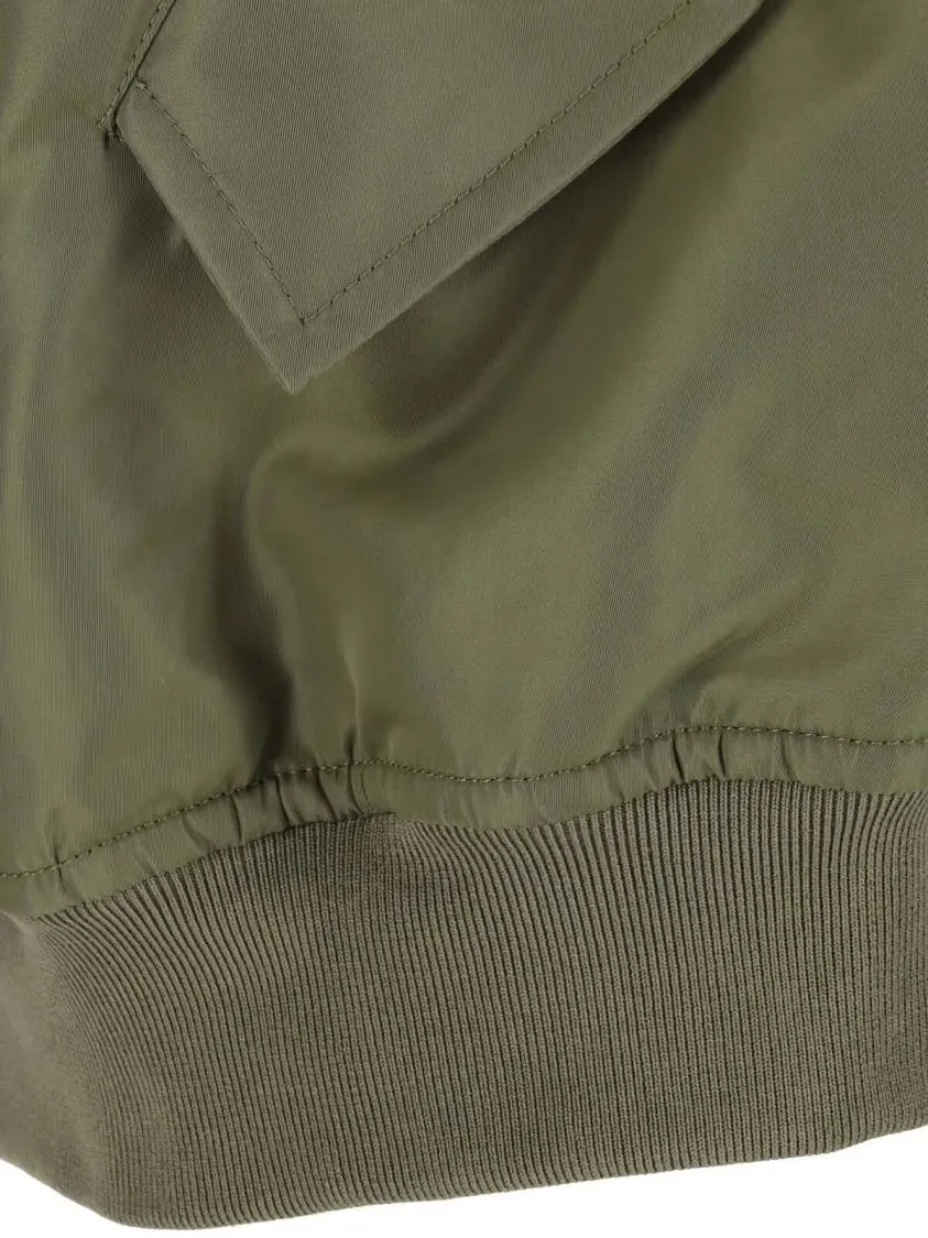 Hed Mayner - Green Nylon Zip Jacket With Ribbed Details - Größe L - green – Bild 3