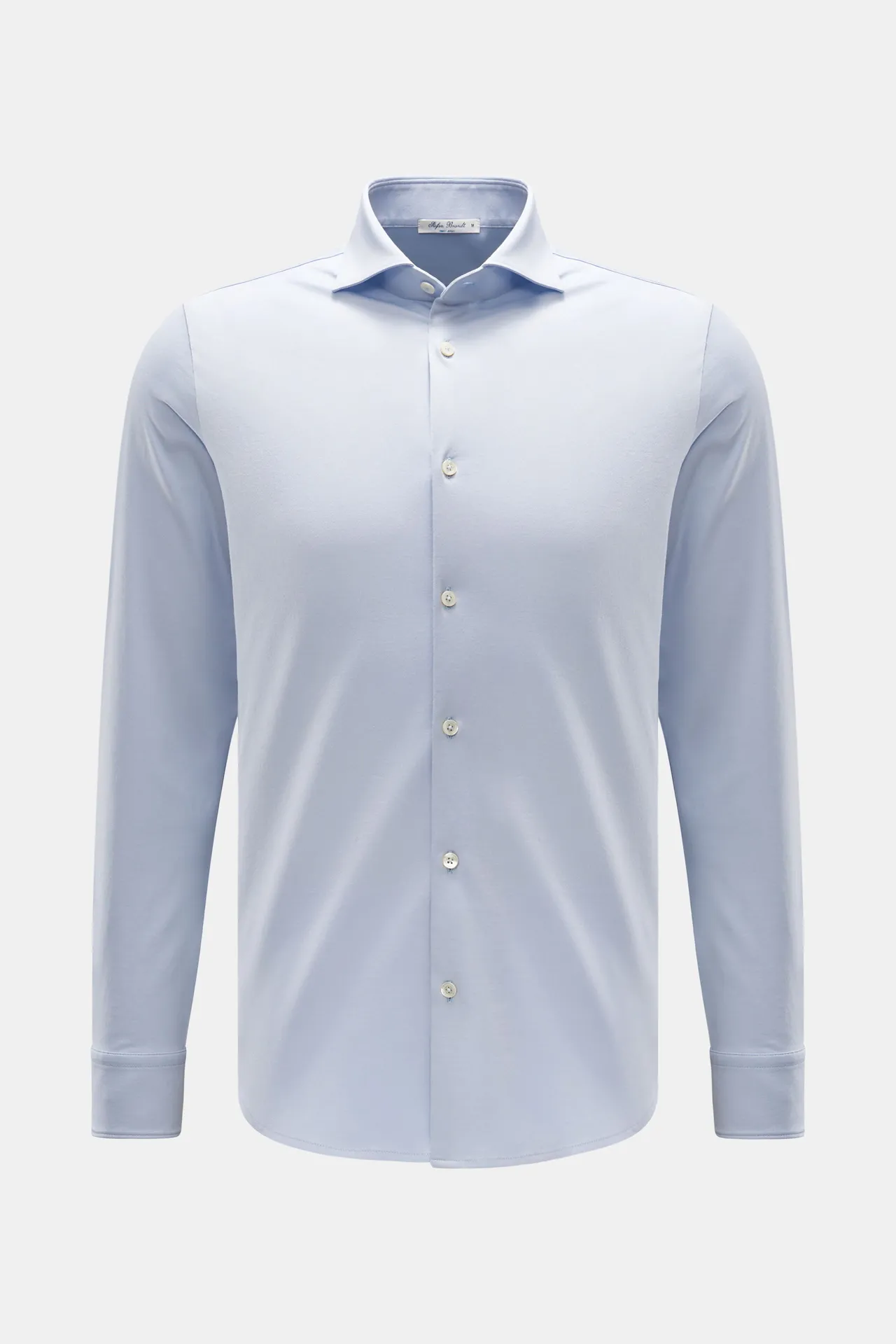 Stefan Brandt - Herren - Jersey-Hemd %27Otis%27 Haifisch-Kragen hellblau Stefan Brandt - Herren - Jersey-Hemd %27Otis%27 Haifisch-Kragen hellblau