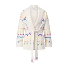 Kujten - Kurzer Mantel Mazigh aus Kaschmir - Größe XS/S - creme Kujten - Kurzer Mantel Mazigh aus Kaschmir - Größe XS/S - creme