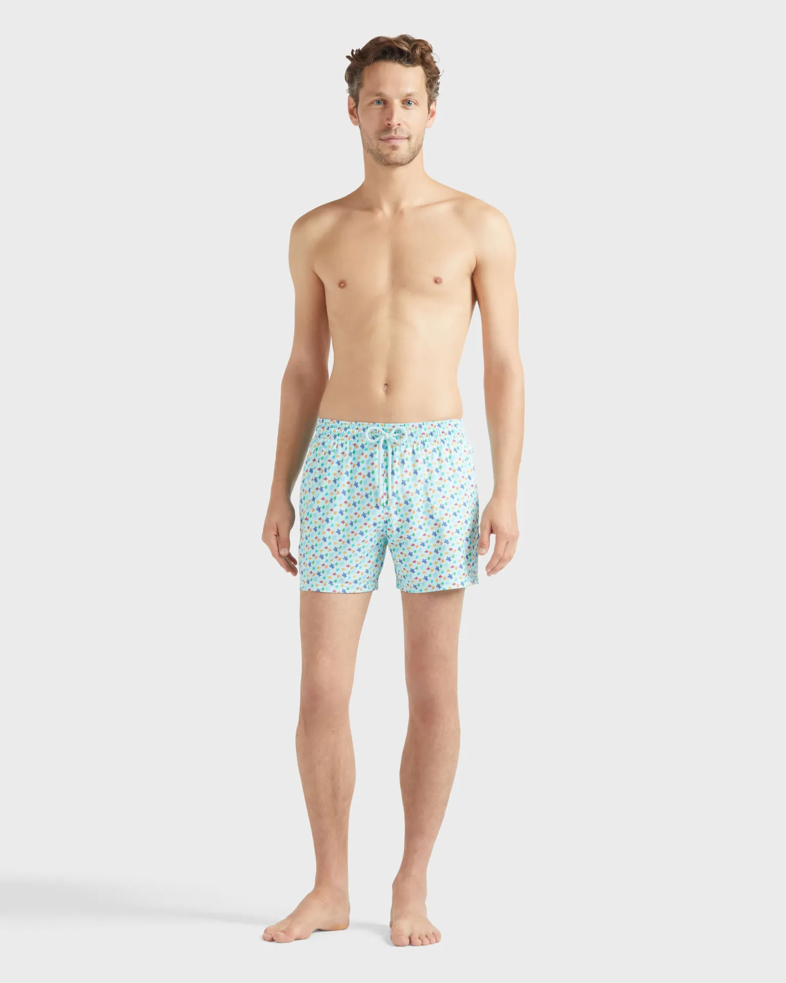 Vilebrequin - Kurze Micro Ronde Des Tortues Rainbow Stretch-badeshorts Für Herren - Bademode - Monrise - Blau - Größe S – Bild 3