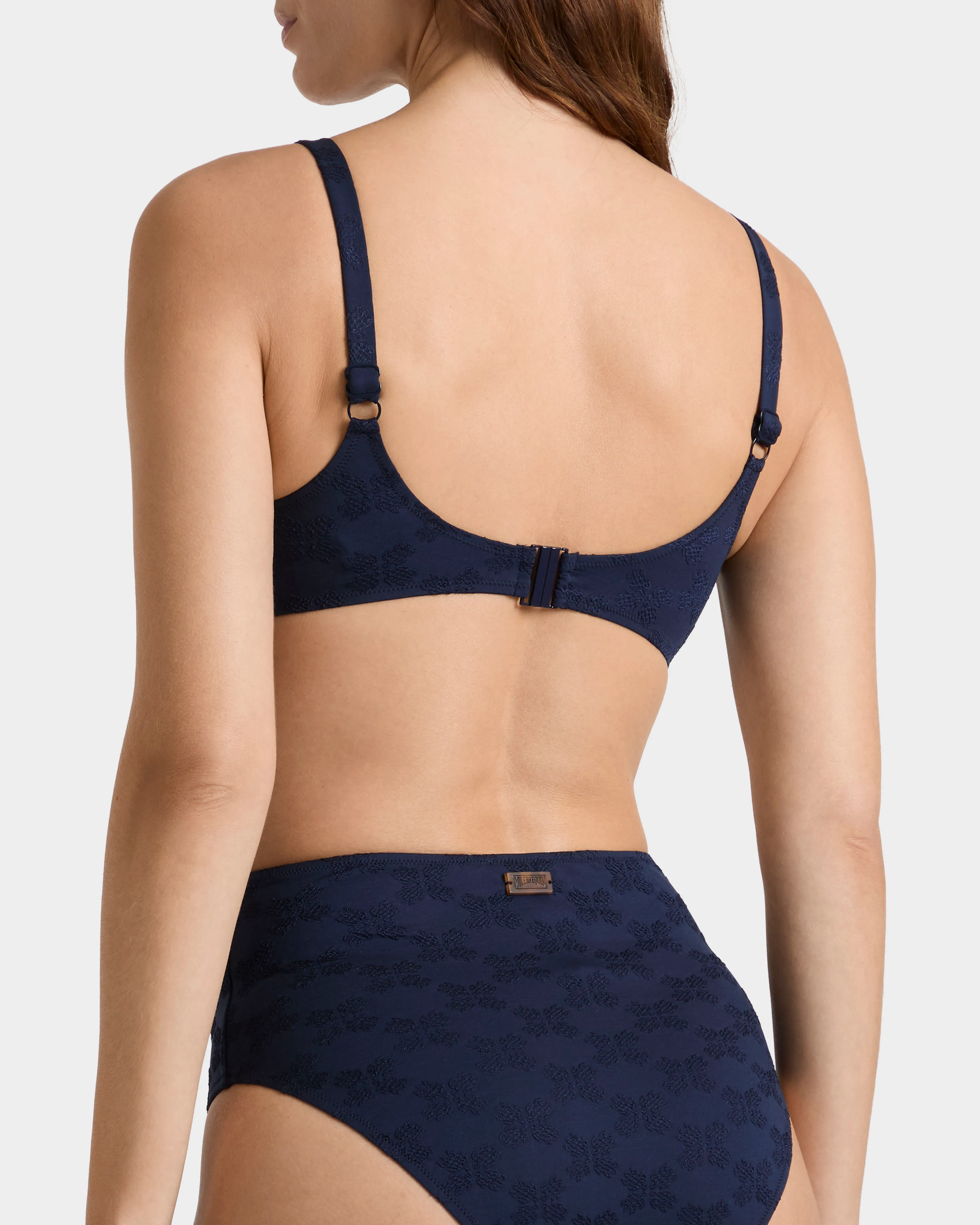 Vilebrequin - Turtle Monogram Bügel-bikinioberteil Aus Jacquard Für Damen - Bademode - Leona - Blau - Größe M – Bild 3