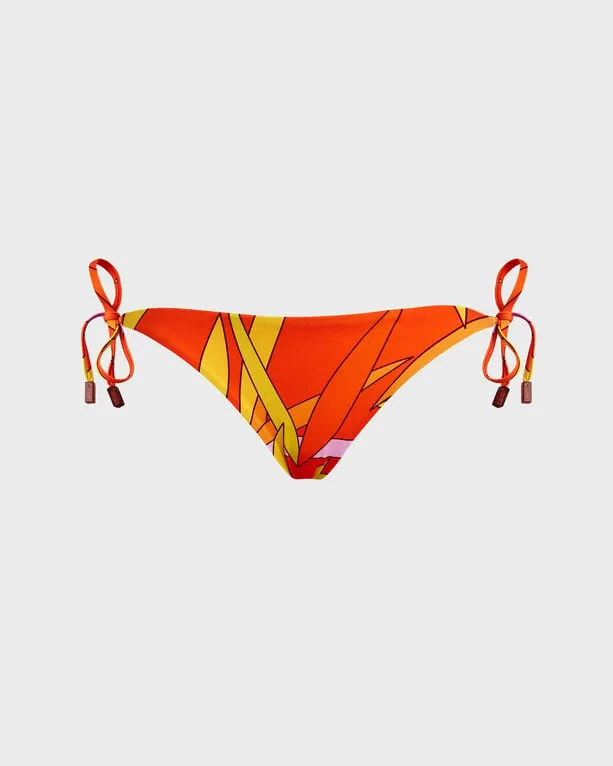 Vilebrequin - Madrague Bikinihose Zum Seitlichen Binden Für Damen - Bademode - Flore - Orange - Größe M Vilebrequin - Madrague Bikinihose Zum Seitlichen Binden Für Damen - Bademode - Flore - Orange - Größe M