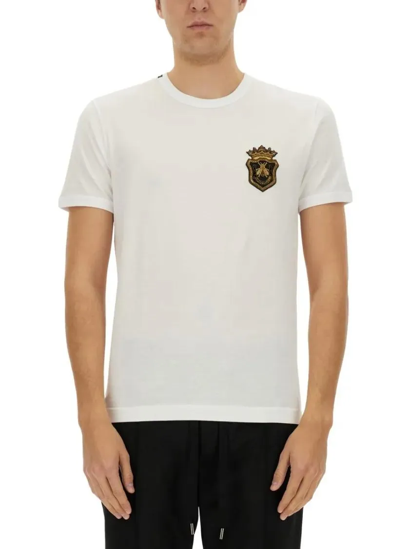 Dolce&Gabbana - Cotton T-Shirt - Größe 50 - weiß Dolce&Gabbana - Cotton T-Shirt - Größe 50 - weiß