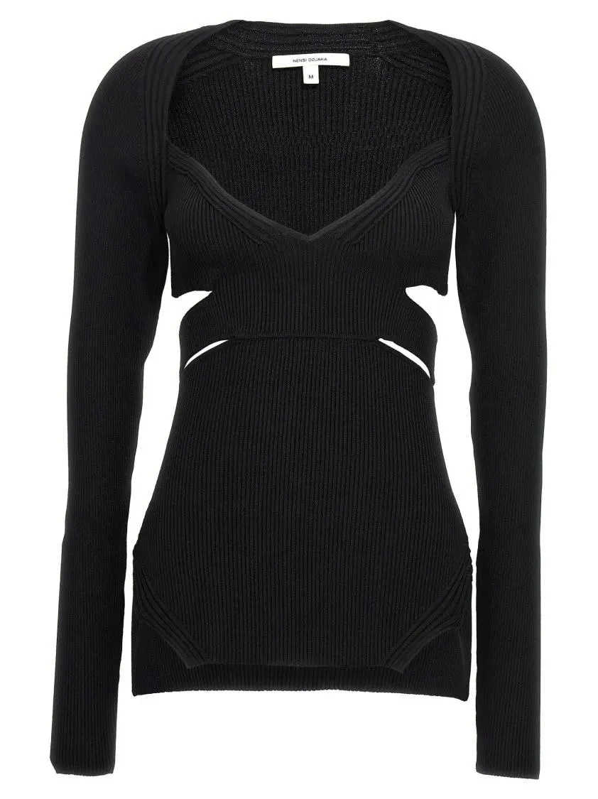 Nensi Dojaka - Cut-Out Sweater - Größe M - schwarz Nensi Dojaka - Cut-Out Sweater - Größe M - schwarz