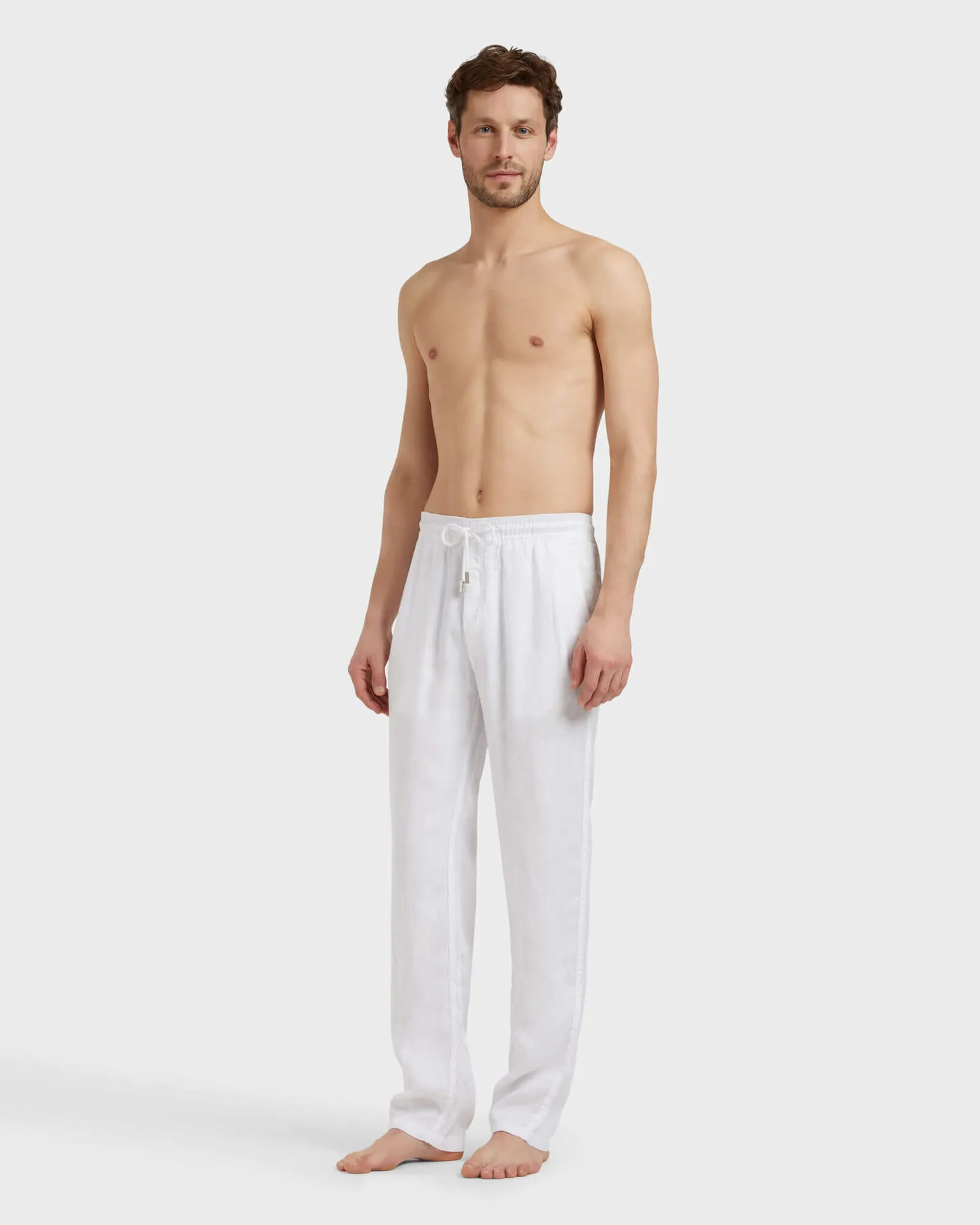 Vilebrequin - Solid Weite Leinenhose Für Herren - Hose - Pacha - Weiss - Größe XXL – Bild 3