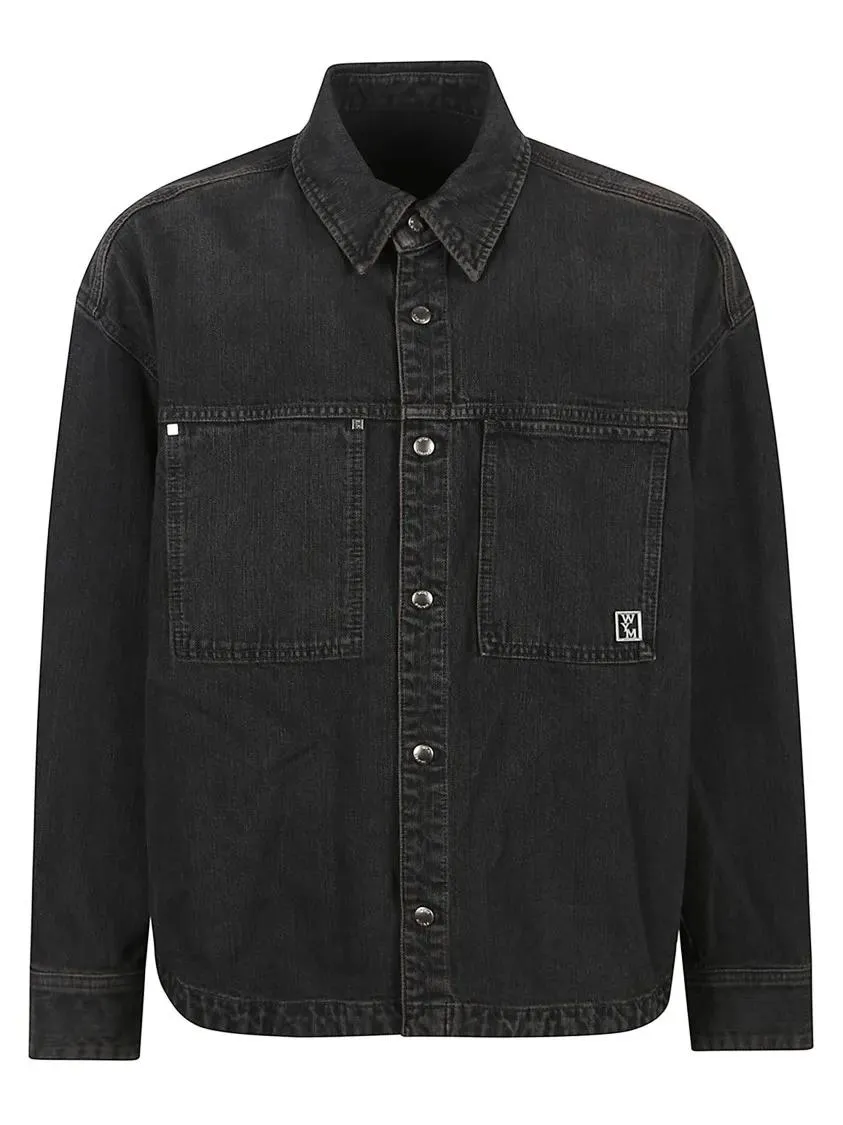 Wooyoungmi - Relaxed Fit Denim Shirt With Vintage Appeal - Größe 48 - schwarz Wooyoungmi - Relaxed Fit Denim Shirt With Vintage Appeal - Größe 48 - schwarz