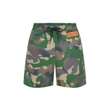 Heron Preston - Camouflage Logo Patch Swim Shorts - Größe S - grün Heron Preston - Camouflage Logo Patch Swim Shorts - Größe S - grün