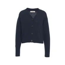 Jucca - V-Neck Knit Cardigan With Button-Down Front And Ri - Größe M - blau Jucca - V-Neck Knit Cardigan With Button-Down Front And Ri - Größe M - blau