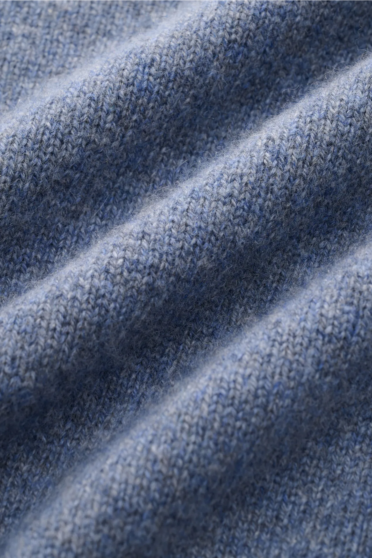 Malo - Herren - Cashmere Rundhalspullover rauchblau meliert – Bild 4