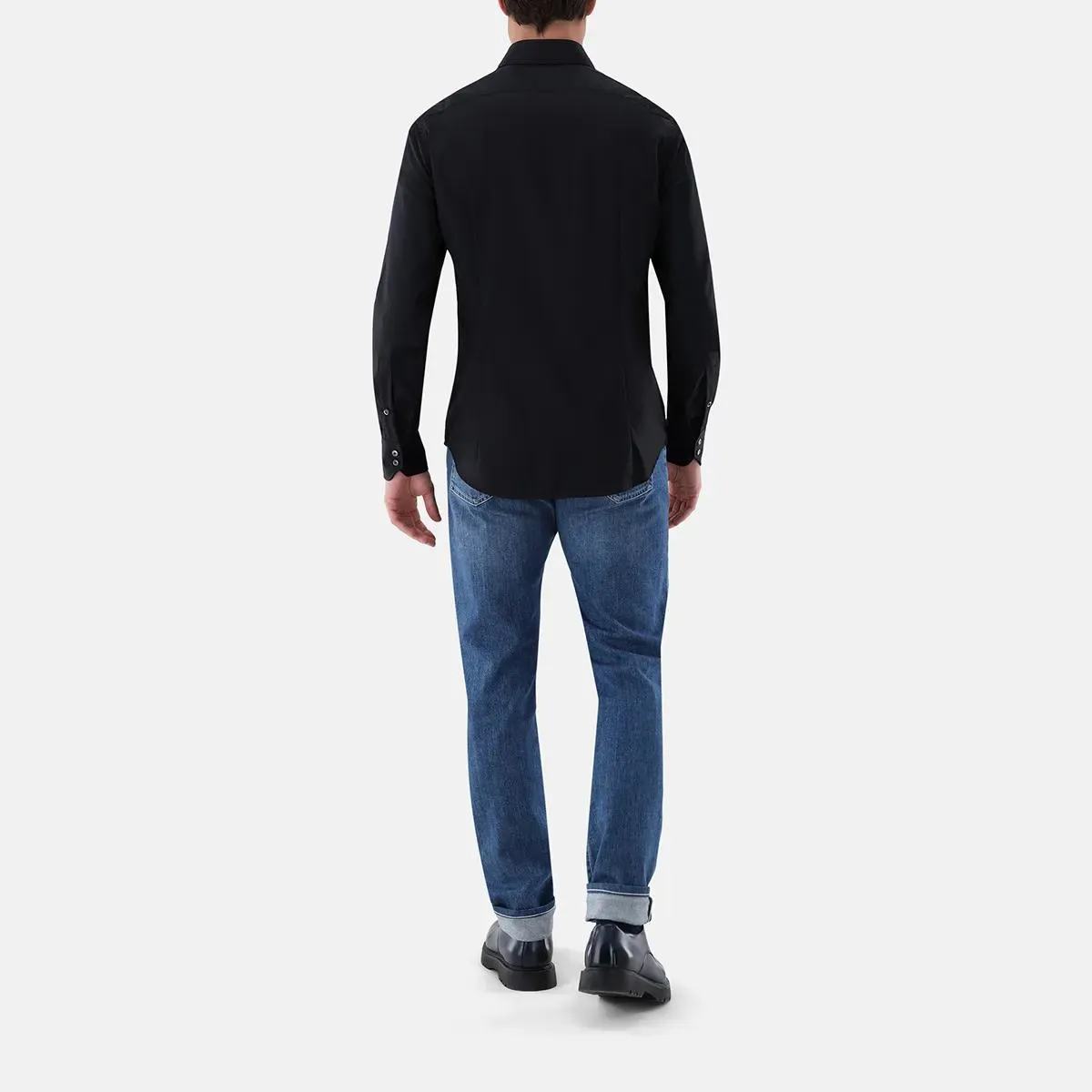 VAN LAACK - Hemd Tailor Fit Uni - Größe 45 - schwarz – Bild 2