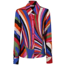Emilio Pucci - Iride-Print Silk Shirt - Größe 42 - bunt Emilio Pucci - Iride-Print Silk Shirt - Größe 42 - bunt