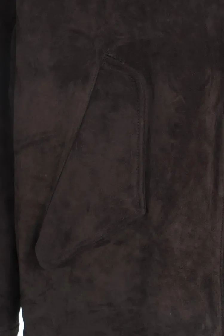 Giorgio Brato - Suede Jacket With High Collar - Größe 48 - schwarz – Bild 2