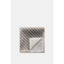 Brunello Cucinelli - Herren - Seiden-Einstecktuch taupe/silbergrau gestreift Brunello Cucinelli - Herren - Seiden-Einstecktuch taupe/silbergrau gestreift
