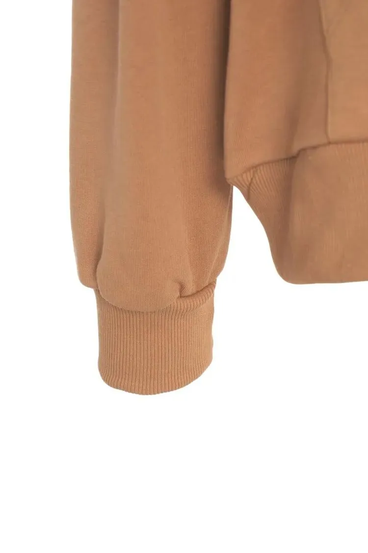 Al Ain - Oversized Cotton Jersey Hoodie With Tennis Court G - Größe M - beige – Bild 2