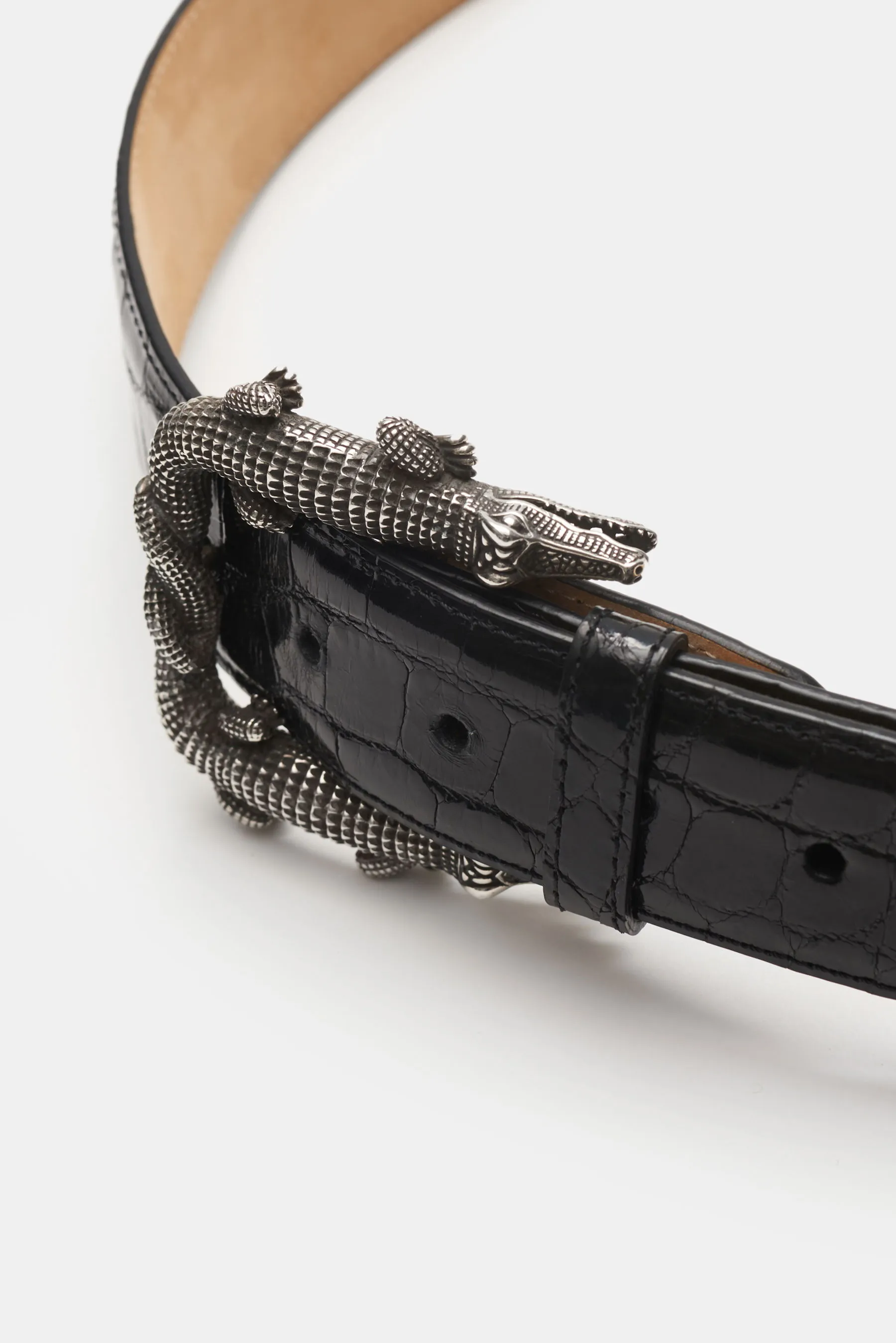 Kieselstein-Cord - Herren - Gürtelschließe 'Alligator' silber – Bild 4