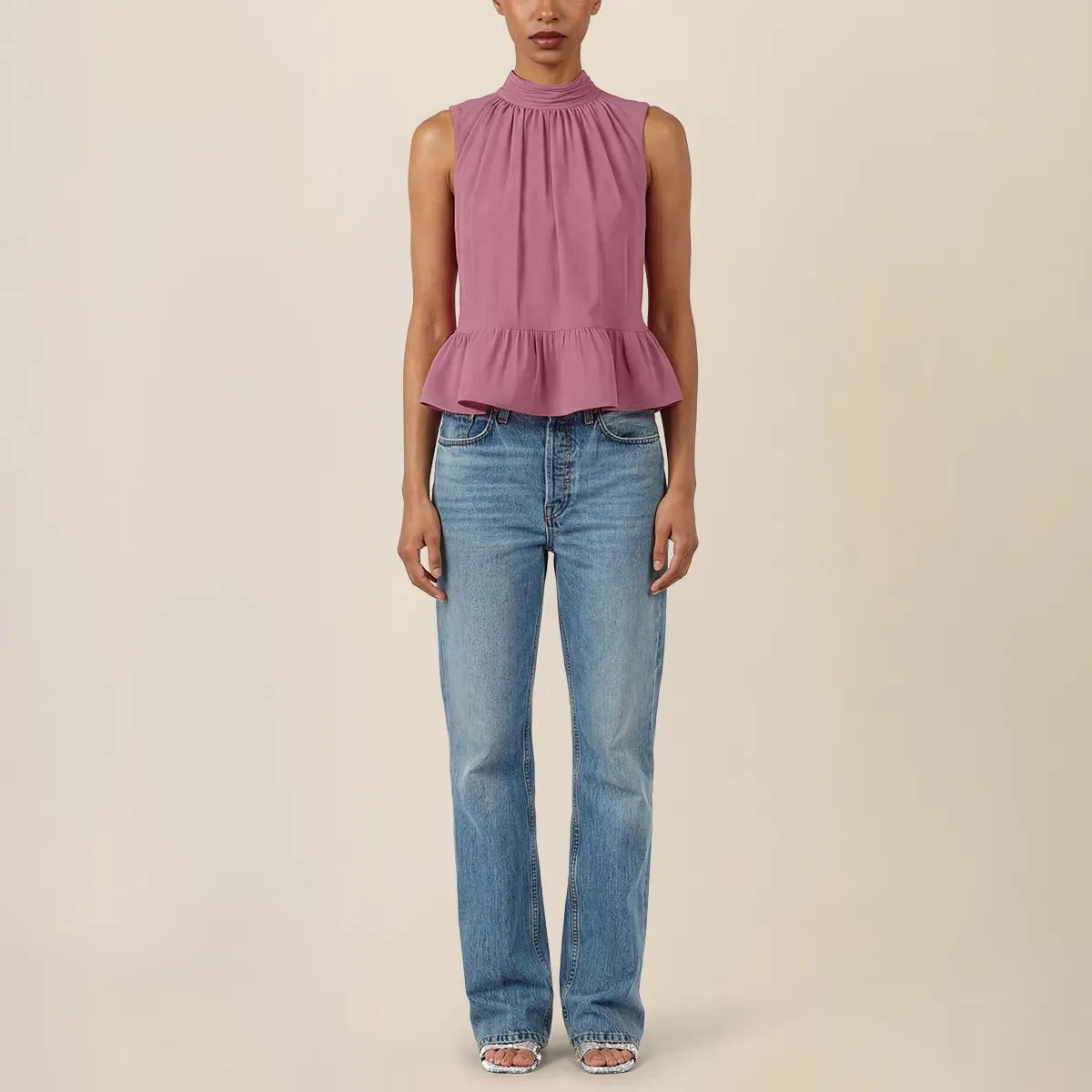 Apart - Top mit Volant - Größe 40 - rosa – Bild 4