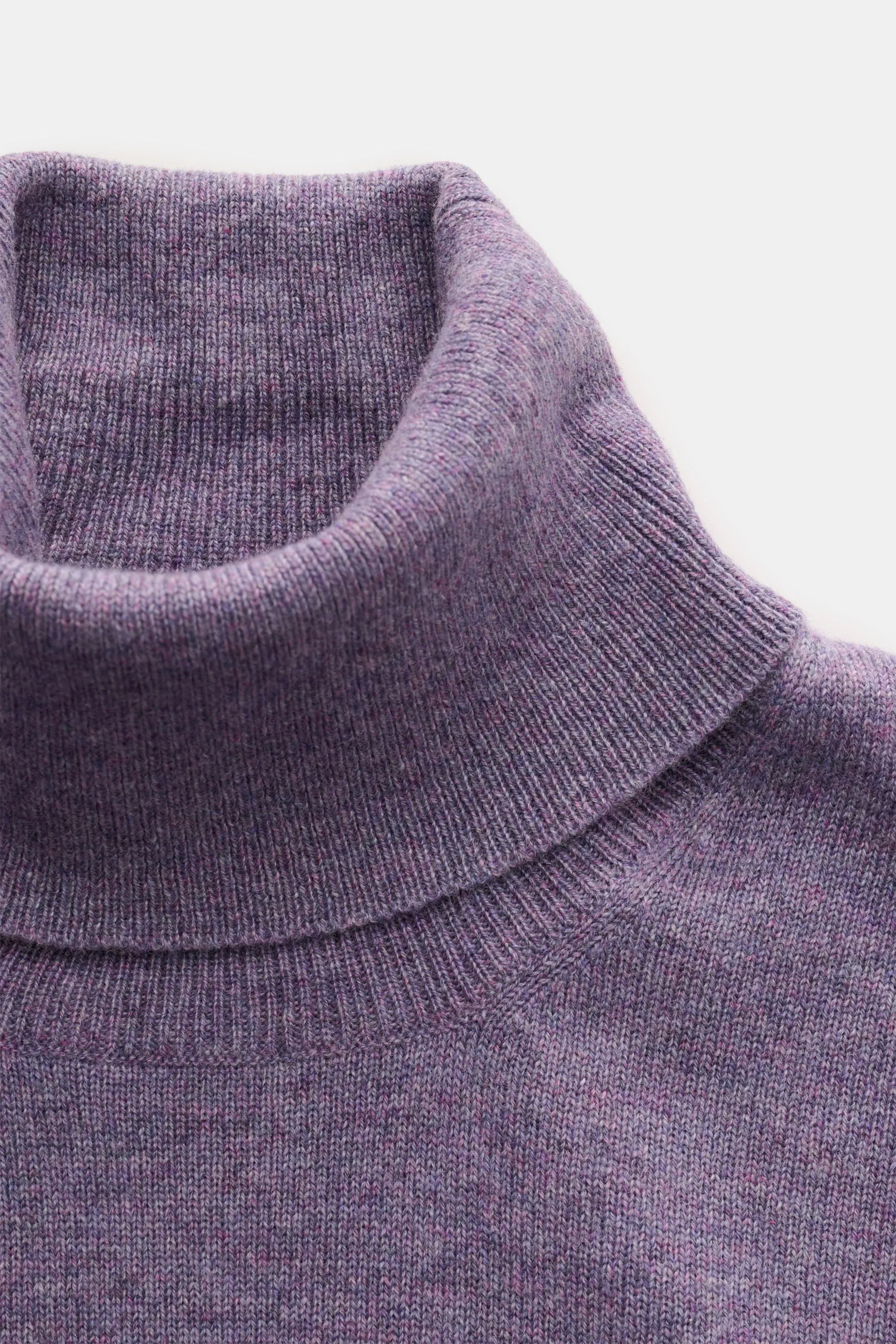 Brunello Cucinelli - Herren - Cashmere Rollkragenpullover violett meliert – Bild 2