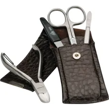 Erbe Collection vierteiliges Manicure Set im Lederetui braun 13,0 x 5,0 cm Erbe Collection vierteiliges Manicure Set im Lederetui braun 13,0 x 5,0 cm