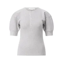 Victoria Beckham - T-Shirt mit Ballonärmel - Größe L - grau Victoria Beckham - T-Shirt mit Ballonärmel - Größe L - grau