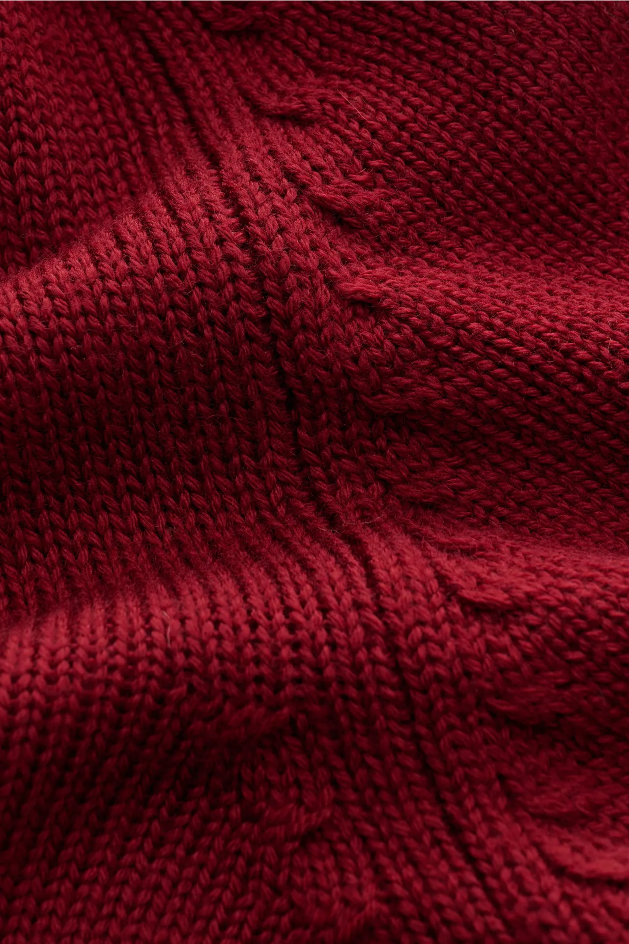 B.F. Knitwear - Herren - Merino Strickjacke dunkelrot – Bild 5