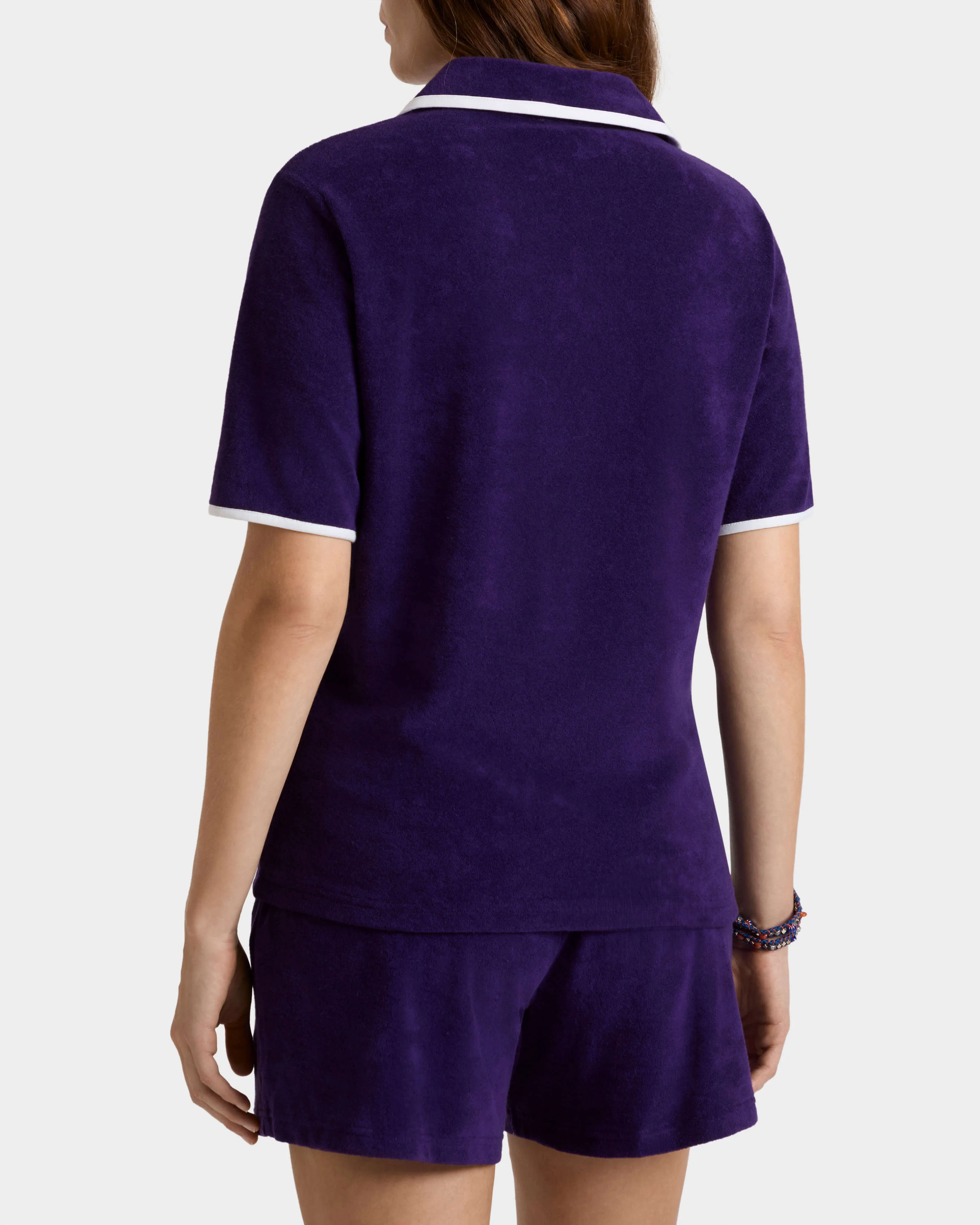 Vilebrequin - Solid Frottee-polohemd Für Damen - Polohemd - Lizea - Violett - Größe M – Bild 4