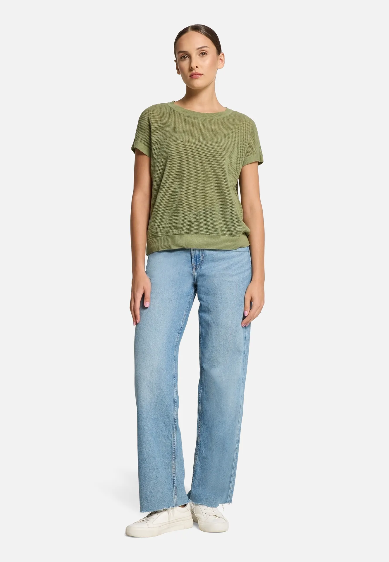 Lochstrick-Pullover ohne Arm – Bild 2