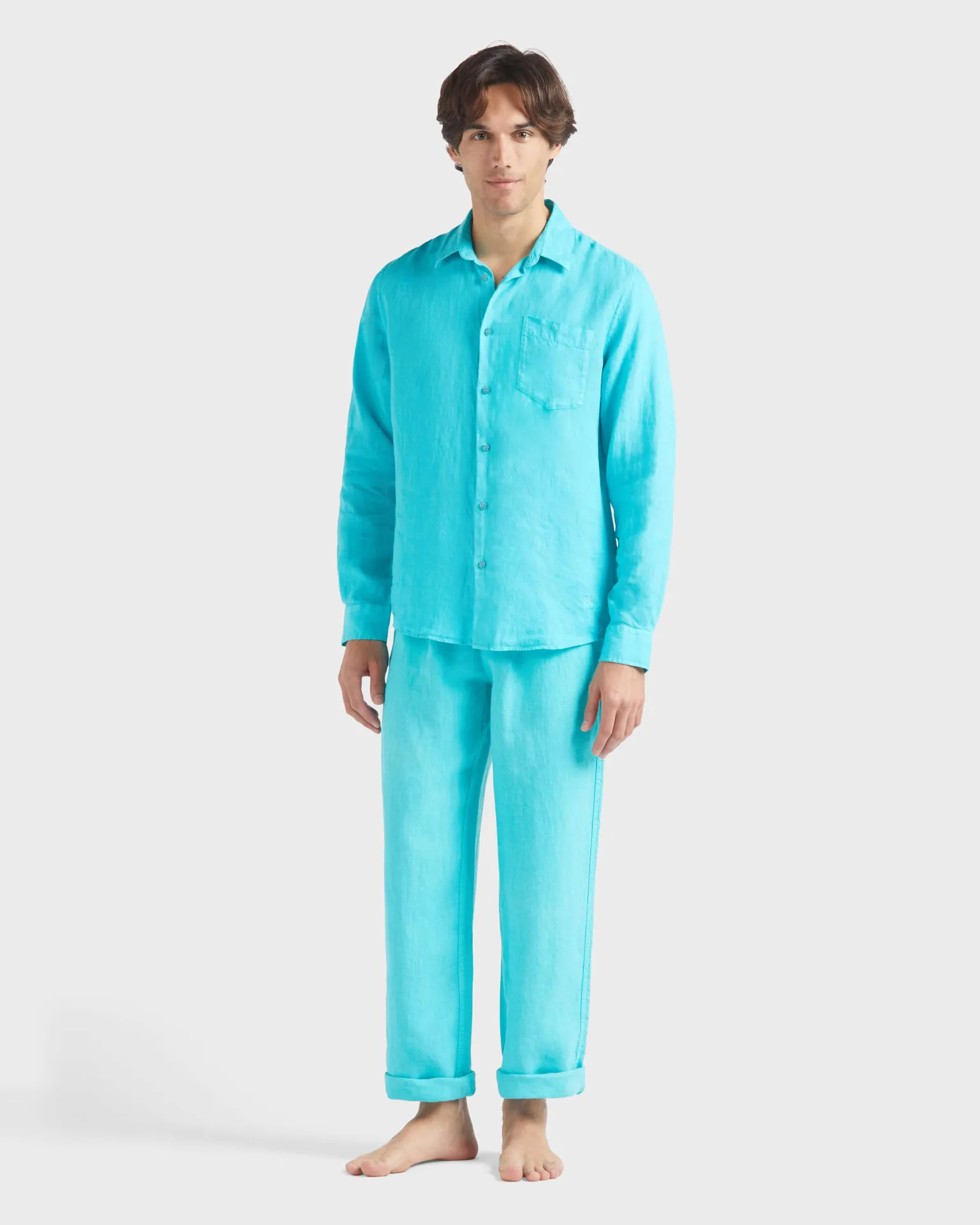 Vilebrequin - Solid Hemd Aus Leinen Für Herren - Hemd - Caroubis - Grün - Größe XXXL – Bild 3