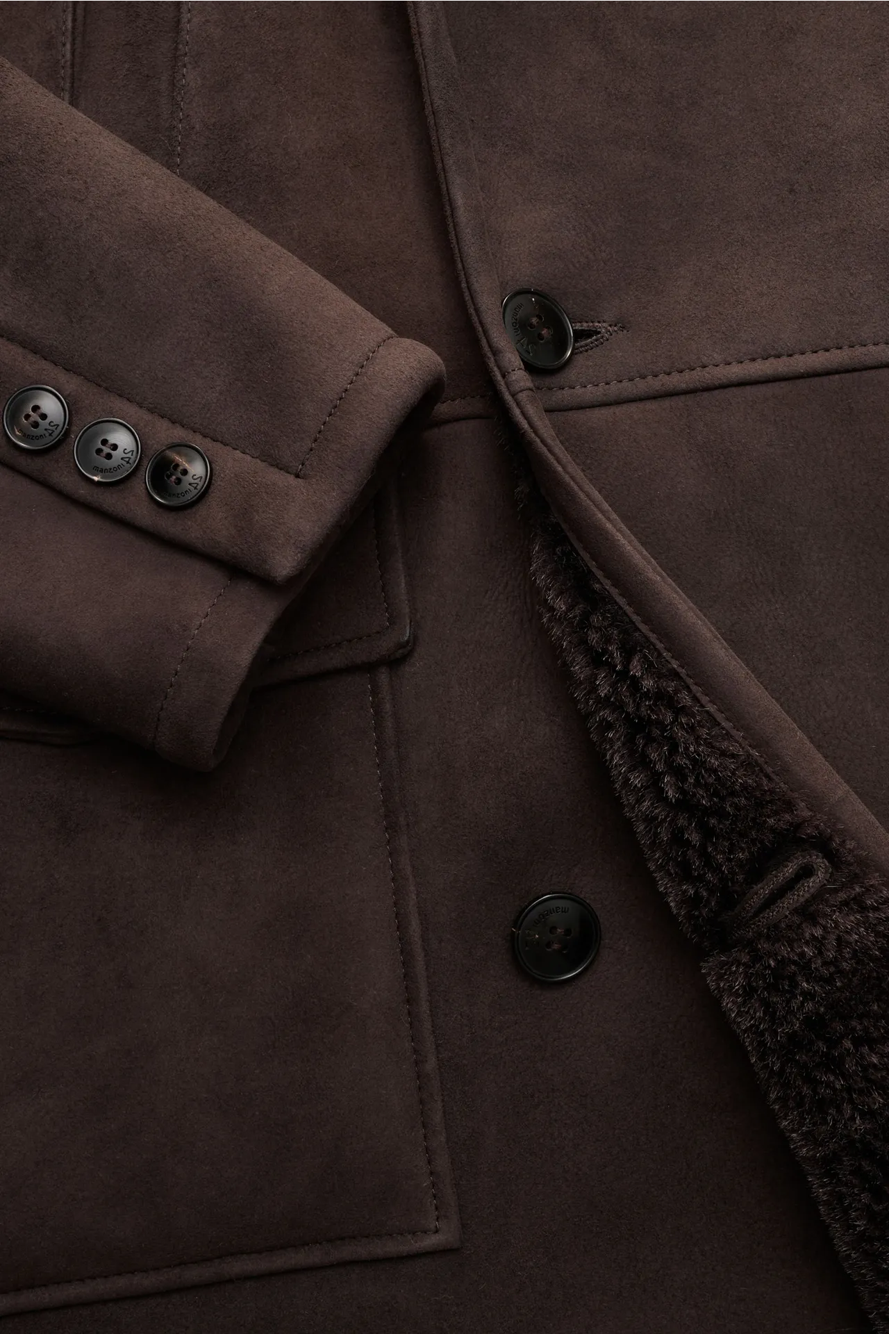 Manzoni 24 - Herren - Lammfellmantel dunkelbraun – Bild 4